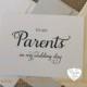 Wedding Day Card To My Parents on My Wedding Day Greeting Cards Thank yous Wedding Cards
