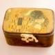 Klimt the Kiss Wedding Ring Box Personalized Ring Bearer Box rustic Ring Box Vintage Wedding Ring Holder Bearer Box Wood Wooden Box