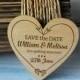 Save the Date heart- Save the Date magnet - Rustic Save the Date - Personalized Save the Date
