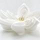 Wedding Fascinator  - Bridal Fascinator - Kanzashi - Ivory White Hair Flower - Bridal Hair Flower  - Wedding Hair Accessories