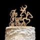 The Hunt Is Over Wedding Cake Topper Hunting Cake Topper Deer Cake Topper