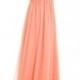 Elegant Pink Colored Long Pleated Strapless Chiffon Bridesmaid Dress [TBQP268] - $155.00 : Custom Made Wedding, Prom, Evening Dresses Online