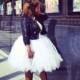 White Tulle Skirt - Bridal, Bridesmaid, Fashion Tutu - Knee length, Tea length, Long tulle skirt - Women, Adult Sizes - Engagement, Photos