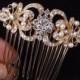 Pearl wedding hair comb Gold Bridal Hair Comb crystal & pearl hair comb Gold wedding comb pearl vintage style bridal comb art deco hairpiece