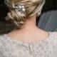 Vintage Style Pearl Hair Pin, Pearl Crystal Floral Hair Pin, Wedding Silver Vintage Hair Pin, 1920s Gatbsy Hair Accessory - 'NOVA'