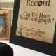 Vintage Aged Music Rose Record Signing Guest Book Sign
