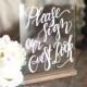 Custom Calligraphy Acrylic Sign, Wedding Sign, Guest Book Sign, Wedding Menu, Photo Prop Sign, Rustic Weddings, Vintage Wedding