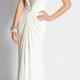 Straps White Open Back Beading Chiffon Ruched Floor Length
