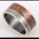 Elegant rustic wedding band ring - mens wedding ring,engagement ring,silver and copper,unique mens ring,man ring