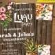 Engagement Luau Invitation Aloha Hawaiian flowers wood pineaple bridal shower invite DIY editable printable customizable invitation 5112