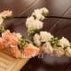 Ivory Pink Artificial Rose Flowers Garland Wedding Party Headband Bridal Hair Decoration