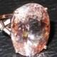 Morganite Ring 16.5 Carats 14K Rose Gold  Diamonds Spectacular Engagement