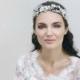 Bridal Hair Accessories , Pearl Wedding Headband ,Bridal Headpiece ,Pearl Headdress  ,Wedding Floral Headband