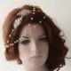 Bridal Hair Accessories, Rhinestone and Pearl Headband, Wedding hair Accessory, Hair Wrap Headband