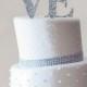 Philadelphia LOVE Wedding Cake Topper In Custom Colors, Modern Cake Topper, Unique Wedding Cake Topper, Pop Art Cake Topper - (S042)