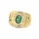 Diamond Flower Ring * Delicate Diamond Ring * Delicate Engagement Ring * Gold emerald ring * Emerald ring