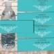 PRINTABLE PDF Wedding/ Bridal Shower Robins Egg Blue Personalized Water Bottle Wraps