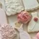 Pink And White Wedding Entourage Dress Cookies-10 Bridal Shower Cookies, Bridesmaids Gifts, Spring Wedding
