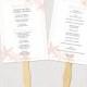 Fan program template "Starfish" Coral DIY wedding order of ceremony printable fan program Word instant download wedding programs