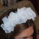 SALE 10% Wedding Romantic Flower rose headband in white colour, boho style, adult crown floral headband