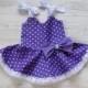 Birthday dress, girls purple dress, polka dots dress,  baby sundress,  summer dress, girls party dress, party dress, purple party dress