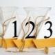 Wedding table numbers Gold Nautical ornament Party favors Wooden reception numbers Beach wedding Rustic tags Custom names