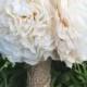 Ivory/Cream Burlap and Twine Bouquet - Country Rustic Wedding - Summer - Spring - Autumn