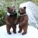 Weddings-bears-bear-wedding-cake topper-bear hunting-groom-rustic-woodland-forest-brown bear-black bear-bride and groom-Mr.and Mrs.