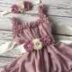 Girls dress. Dusty rose dress. Birthday outfit. Toddler dress. Girls pink dress. 2nd birthday outfit flower girl dress