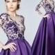 Fashion Purple Long Sleeve Mother Of Bridal Dresses Applique 2016 A Line Beads Mother's Formal Wear Custom Prom Evening Party Ball Gowns Online with $109.89/Piece on Hjklp88's Store 