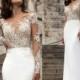 Spring 2016 Wedding Dresses Sheer Neck Long Sleeve Lace Applique Mermaid Wedding Gowns Sweep Train Milla Nova Chiffon Bridal Dress Online with $106.29/Piece on Hjklp88's Store 