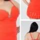 Orange Print Two-Pieces Plus Size Sexy Womens Swimsuit With Skirt Lidyy1605241031