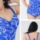 Sapphire Print Two-Pieces Plus Size Sexy Womens Swimsuit With Skirt Lidyy1605241022
