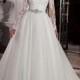 [188.99] Elegant Tulle Off-the-Shoulder Neckline Ball Gown Wedding Dresses With Lace Appliques - Dressilyme.com