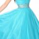 Lace Up Strapless Tulle Crystals Fuchsia Blue Ruched Floor Length