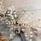 Bridal Headband, Bridal Hair Wreath, Bridal Hair Accessories, Wedding Hair Accessories, Crystal Headband, Crystal Leaf Wreath