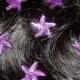 Starfish Hair Swirls Twists Spins Spirals in Purple Acrylic for Beach Wedding Party