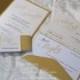Wedding Invitation Suite, (24) pink or gold invitations with rsvp,  info cards & envelopes- Custom wedding invitation