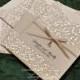 Wedding Invitation with sparkle- pocket design - crystal embellismhent invitations - 1x SAMPLE