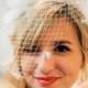 Birdcage Wedding Veil -  Ivory Blusher Headpiece Fascinator *FREE SHIPPING*