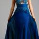 Zipper Blue Appliques Scoop Tulle Chiffon Ruched Floor Length