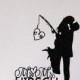 Personalized wedding cake topper, custom cake topper, rustic wedding cake topper, fishing cake topper, Mr and Mrs topper