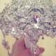 Luxurious Great Gatsby Diamond Silver White Crystal Clear Bling  brooch bouquet. Deposit listing