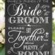 Choose A Seat Not A Side Sign Wedding Chalkboard Style Friends of the Bride and Groom No Seating Plan Instant Download (#NSP7C)