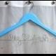 Personalized Wooden Wedding Dress Hanger Painted Something Blue