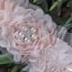 Aurelia, Soft and light pink chiffon flowers on a chiffon pleated garter