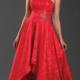Strapless Zipper Ruched Appliques Chiffon Sleeveless Red High Low