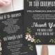 DIY Printable Wedding Fan Programs - Country Bloom Chalk Wedding Program - Editable Wedding Program - DIY Program - Rustic Chalkboard