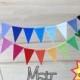 Printable Digital File (JPEG)  - wedding bunting, cake bunting, cake topper, 18 colors bunting, Mini Cake Bunting