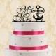Nautical wedding cake topper,mr &mrs cake topper,rustic wedding toppers with anchor rope,unique cake topper